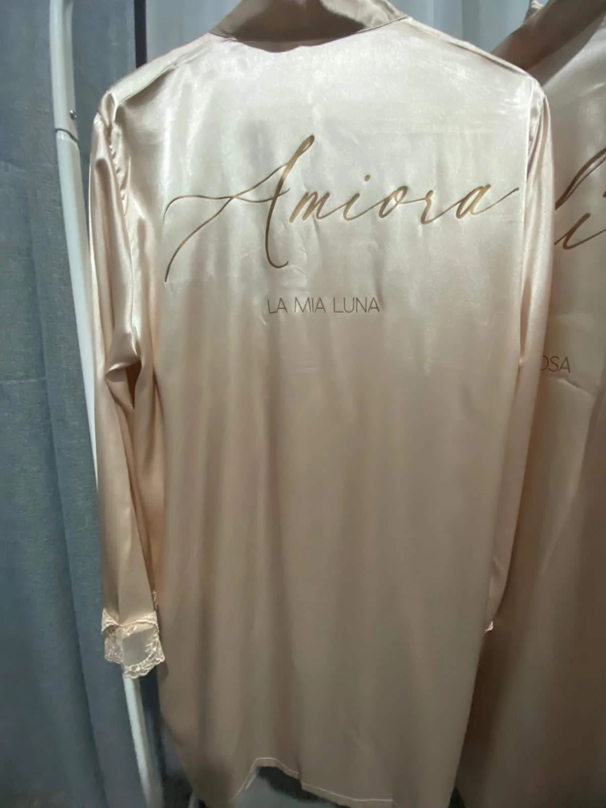 Vestaglia in raso personalizzata